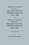 Abstracts Of Wills Recorded In Orange County, North Cjaorlina, 1752-1800 [And] Abstracts Of Wills Recorded In Orange County, North Carolina, 1800-1850 w sklepie internetowym Gigant.pl