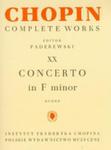 Chopin Complete Works XX Koncert F-moll w sklepie internetowym Gigant.pl