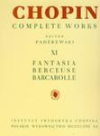 Chopin Complete Works XI Fantazja Berceuse Barcarolle Cw XI Chopin w sklepie internetowym Gigant.pl