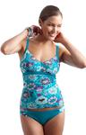 Panache Loren Teal Floral Tankini w sklepie internetowym Body.sklep.pl