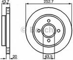 0 986 478 605 BO 0986478605 TARCZA HAMULCOWA 253X20 V 4-OTW FORD COUGUAR/MONDEO I/II/SCORPIO BD524 SZT BOSCH TARCZE BOSCH [904160] w sklepie internetowym kayaba.istore.pl