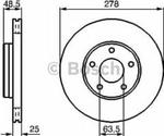 0 986 479 173 BO 0986479173 TARCZA HAMULCOWA 278X25 V 5-OTW FORD C-MAX/FOCUS II/C-MAX/VOLVO C30/C70/S40/V70 BD1051 SZT BOSCH TARCZE BO [912344] w sklepie internetowym kayaba.istore.pl