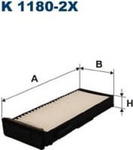 K 1180-2X F K1180-2X FILTR KABINOWY MITSUBISHI CARISMA/COLT V/SPACE STAR 1.3-1.9 95- FILTRY FILTRON [880509] w sklepie internetowym kayaba.istore.pl