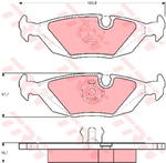 GDB299 TRW GDB299 KLOCKI HAMULCOWE BMW 3 (E30)/ 5 (E28)/ 6 (E24) GR.16,4MM /TYL/* TRW [866787] w sklepie internetowym kayaba.istore.pl