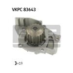 VKPC 83643 SKF VKPC83643 POMPA WODY PEUGEOT 307/407 CITROEN C5 FORD FOCUS 2.0-2.2 HDI / TDCI VOLVO SZT SKF POMPY WODY SKF [882640] w sklepie internetowym kayaba.istore.pl