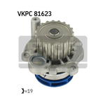 VKPC 81623 SKF VKPC81623 POMPA WODY AUDI/VW/SEAT/SKODA 1,9TDI/1,9SDI 00/OE 038121011A / SZT SKF POMPY WODY SKF [888520] w sklepie internetowym kayaba.istore.pl