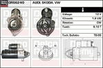 DRS6240X DR DRS6240X ROZRUSZNIK AUDI 80/A4/A6/SKODA SUPERB/VW PASSAT 1.9 TDI SZT REMY ALTERNATORY I ROZRUSZNIKI REMY [1099944] w sklepie internetowym kayaba.istore.pl