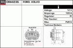 DRA4236X DR DRA4236X ALTERNATOR FORD FOCUS II/C-MAX/MAZDA 3/VOLVO V50 2003 - SZT REMY ALTERNATORY I ROZRUSZNIKI REMY [1108189] w sklepie internetowym kayaba.istore.pl