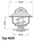 4255.82D WHR 4255.82D TERMOSTAT OPEL WAHLER TERMOSTATY (GJ) (PT) WAHLER [1893242] w sklepie internetowym kayaba.istore.pl