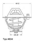 4634.76 WHR 4634.76 TERMOSTAT NISSAN WAHLER TERMOSTATY (GJ) (PT) WAHLER [1893267] w sklepie internetowym kayaba.istore.pl