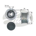 OAP7189 G OAP7189 SPRZEGLO ALTERNATORA NISSAN NAVARA/QASHQAI/INFINITI EX/FX 1.6/3.0 DCI SZT GATES SPRZEGLA ALTERNATORA (PG) (PK) GATES [1944601] w sklepie internetowym kayaba.istore.pl