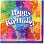 Serwetki urodzinowe Happy Birthday 16szt./op. w sklepie internetowym Partykiosk