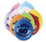 Balony 80 lat, mix kolorów 10szt./op. w sklepie internetowym Partykiosk