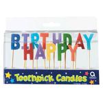 Urodzinowe świeczki na tort. Literki HAPPY BIRTHDAY. w sklepie internetowym Partykiosk