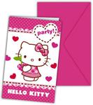 Zaproszenia Hello Kitty z kopertami 6szt./op. w sklepie internetowym Partykiosk