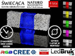 Zestaw 12 szt. - Świecąca kostka brukowa Naturo przezroczyste 8,3x7,9x9,2x6 cm - RGB w sklepie internetowym MeaLux 
