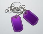 Nieśmiertelniki komplet - DOG TAG VIOLET w sklepie internetowym Artmagic.pl 