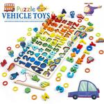 Drewniana zabawka 7 in 1 puzzle alfabet cyfry montessorii w sklepie internetowym TOYS4US.pl 