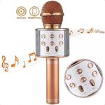 MIKROFON KARAOKE BEZPRZEWODOWY GŁOŚNIK BLUETOOTH ROSE GOLD w sklepie internetowym TOYS4US.pl 