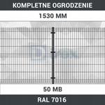 Panele ogrodzeniowe 3D zestaw 1,53 m x 50 m w sklepie internetowym Styloweogrodzenia.pl