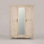 Pojemna szafa z lustrem na giętych nogach Venezia Bianco w sklepie internetowym Mile Maison Meble prowansalskie