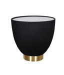 Stolik kawowy okrągły czarny na złotej podstawie MODIG M69 w sklepie internetowym Mile Maison Meble prowansalskie