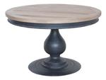 Stół okrągły drewniany na toczonej nodze z ozdobną kulą Toskański w sklepie internetowym Mile Maison Meble prowansalskie