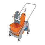 Wózek z tworzywa sztucznego TS-0001 pomarańczowo / niebieski Wózek z tworzywa sztucznego 01.25. TS pomarańczowo/niebieski w sklepie internetowym chemhurt.pl