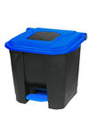 Niebieski kosz na odpady otwierany przyciskiem nożnym 30l Kosz na odpady medyczne, Kosz na śmieci pedałowy 30l w sklepie internetowym esilver.eu
