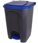 Kosz na odpady otwierany przyciskiem pedałowym 45l z niebieską pokrywą Kosz na odpady medyczne, Kosz na śmieci pedałowy 45l w sklepie internetowym esilver.eu