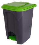 Kosz na odpady otwierany przyciskiem pedałowym 45l z zieloną pokrywą Kosz na odpady medyczne, Kosz na śmieci pedałowy 45l w sklepie internetowym esilver.eu