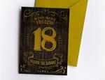 Karnet - 18 urodziny - Gold&Black w sklepie internetowym Podarunkowo.pl