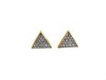 Kolczyki złote trójkąty z cyrkoniami YES VERONA w sklepie internetowym Legance.pl