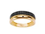 Złoty pierścionek z czarnymi cyrkoniami YES VERONA w sklepie internetowym Legance.pl