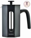 ZAPARZACZ DO KAWY/HERBATY CZARNY MAT 0,60 l FRENCH PRESS - KLAUSBERG w sklepie internetowym Kawa i Dodatki