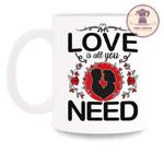 Kubek ceramiczny 300 ml - Love is all you need - Walentynki w sklepie internetowym Kawa i Dodatki