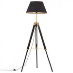 Czarno-złota drewniana lampa podłogowa trójnóg - EX199-Nostra w sklepie internetowym Edinos