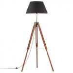 Brązowo-czarna regulowana lampa stojąca trójnóg z drewna - EX199-Nostra w sklepie internetowym Edinos