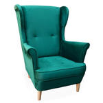 Tapicerowany fotel uszak do salonu - Amiger 2X 40 kolorów w sklepie internetowym Edinos