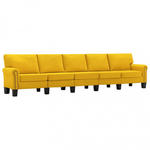 5-osobowa żółta sofa dekoracyjna - Alaia 5X w sklepie internetowym Edinos