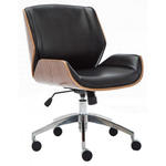 Czarny skórzany fotel obrotowy do biurka - Teslo 2X w sklepie internetowym Edinos