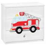 Komoda dziecięca na zabawki wóz strażacki - Happy 10X w sklepie internetowym Edinos