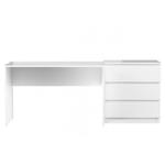 Komplet białych mebli biurowych biurko + komoda - Mosler w sklepie internetowym Edinos