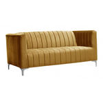 Pikowana sofa welurowa Klera 3X - 9 kolorów w sklepie internetowym Edinos
