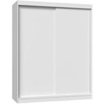 Biała garderoba z przesuwnymi drzwiami 160 cm - Cetris 6X w sklepie internetowym Edinos