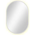 Białe lustro owalne led 95x40 cm - Fonsi 3X w sklepie internetowym Edinos
