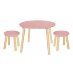 Różowy zestaw dla dziewczynki stolik z taboretami - Geronimo w sklepie internetowym Edinos
