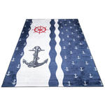 Granatowy marynarski dywan z kotwicą dla dzieci - Ulti 3X w sklepie internetowym Edinos