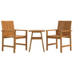 Dwa krzesła i stolik ogrodowy z drewna akacjowego - Viraso 3X w sklepie internetowym Edinos