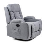 Szary masujący fotel wypoczynkowy do salonu - Imar 4X w sklepie internetowym Edinos